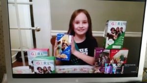 St. John's Academy Girl Scout donates cookies to First Responders