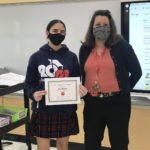 Ava Messina, grade 8, earns Mundhenk Character Award