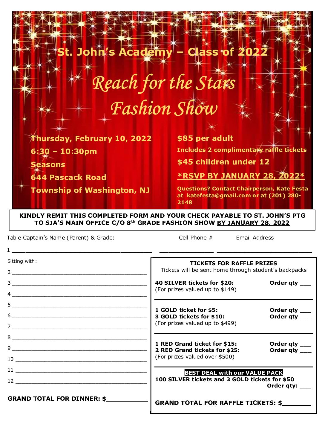 2022 8th Grade Fashion Show Family Invitation and Raffle Ticket Flyer - FOR ENTIRE SCHOOL-1