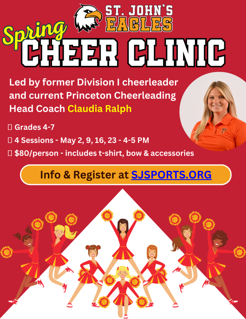 Spring Cheerleading clinic flyer